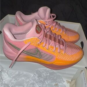 Nike Women's Pink and Orange Athletic Shoes